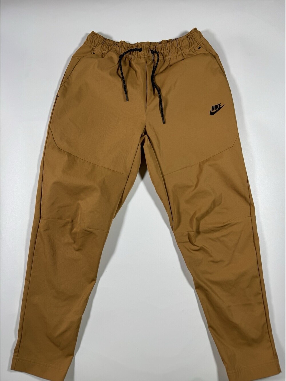 Nike Sportswear Tech Woven Pants Mens M Brown Tan Tapered Drawstring CU4483-201